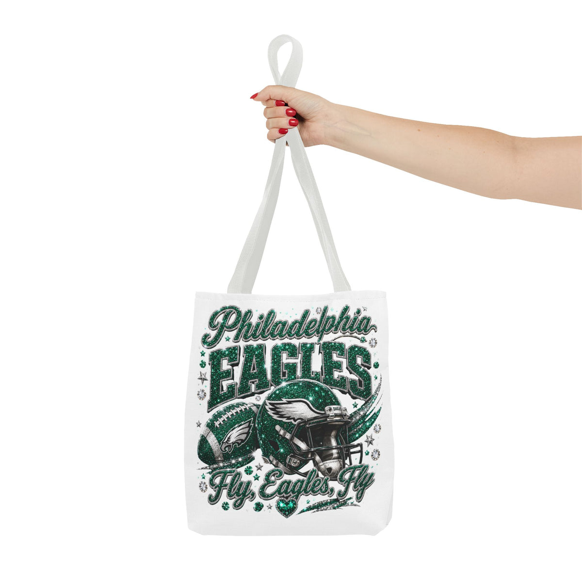 Philadelphia Eagles Fan Girl Tote Bag — Fly Eagles Fly Graphic Tote