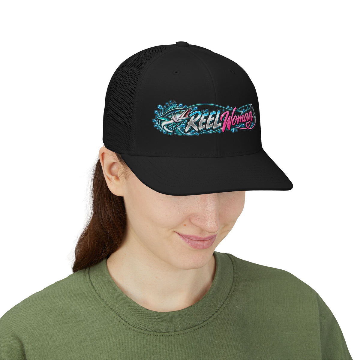 Reel Woman Trucker Cap – Women’s Fishing Snapback Hat