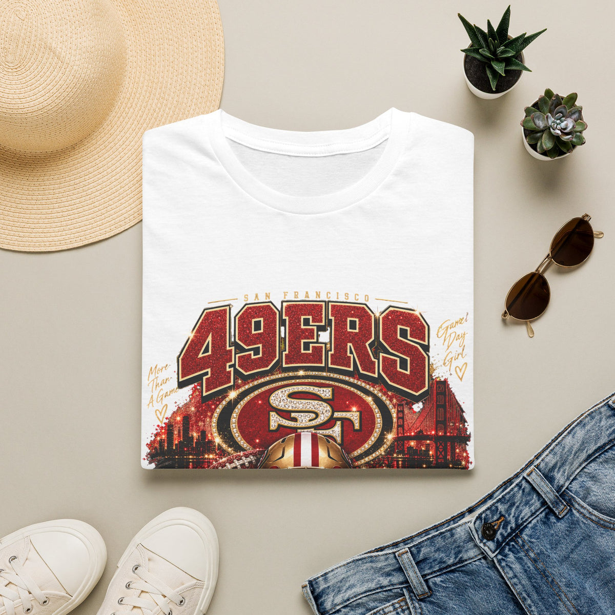 49ERS Fan Girl T‑Shirt — Bay Area Niners Fan Tee