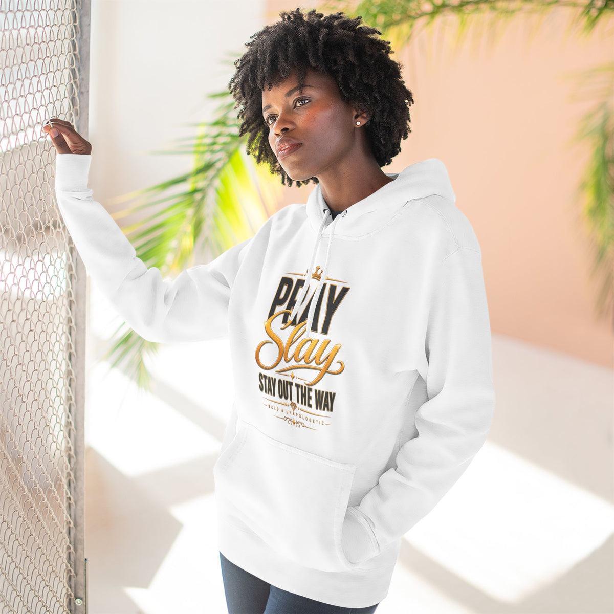 Pray Slay Stay Out The Way Hoodie | Inspirational Script Graphic