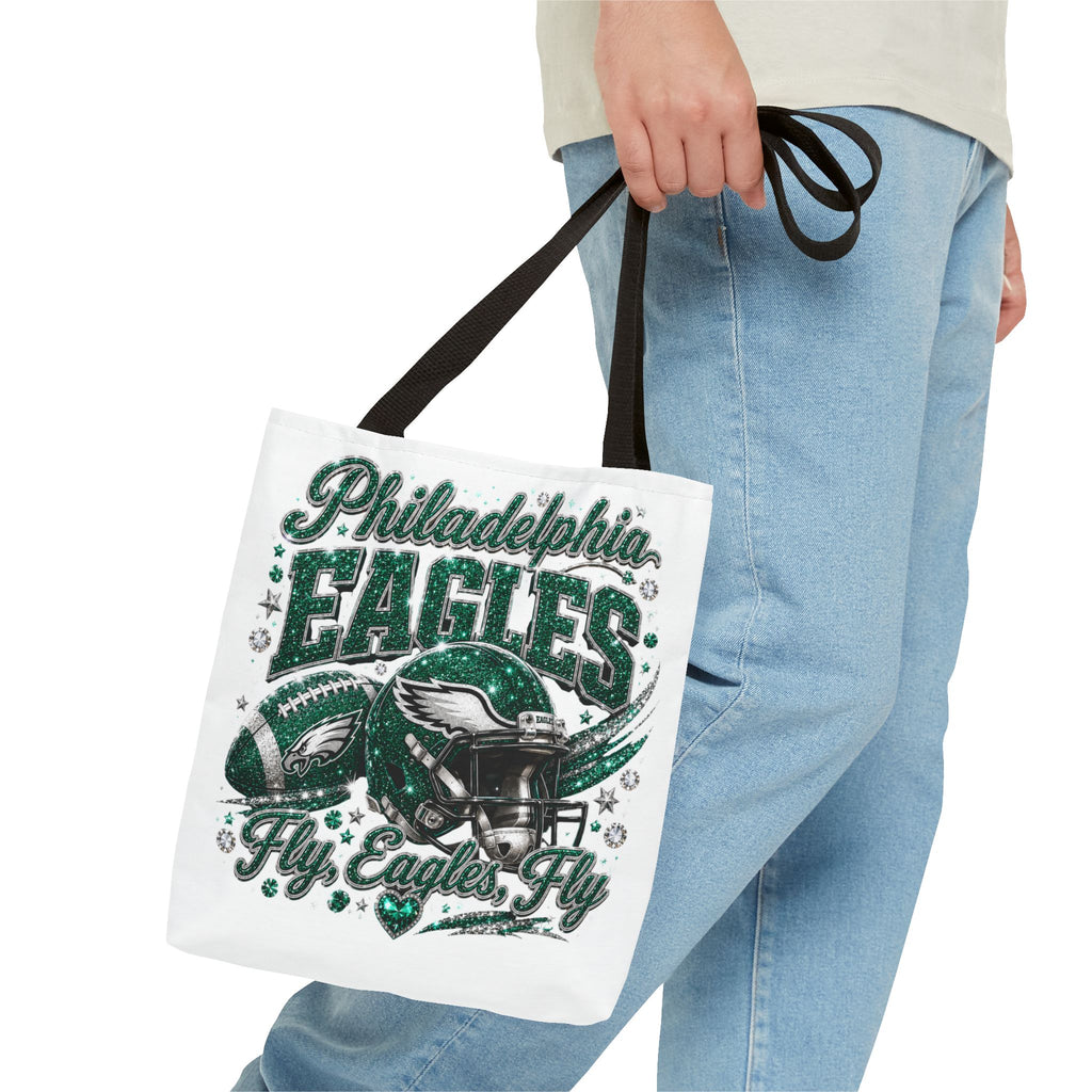 Philadelphia Eagles Fan Girl Tote Bag — Fly Eagles Fly Graphic Tote
