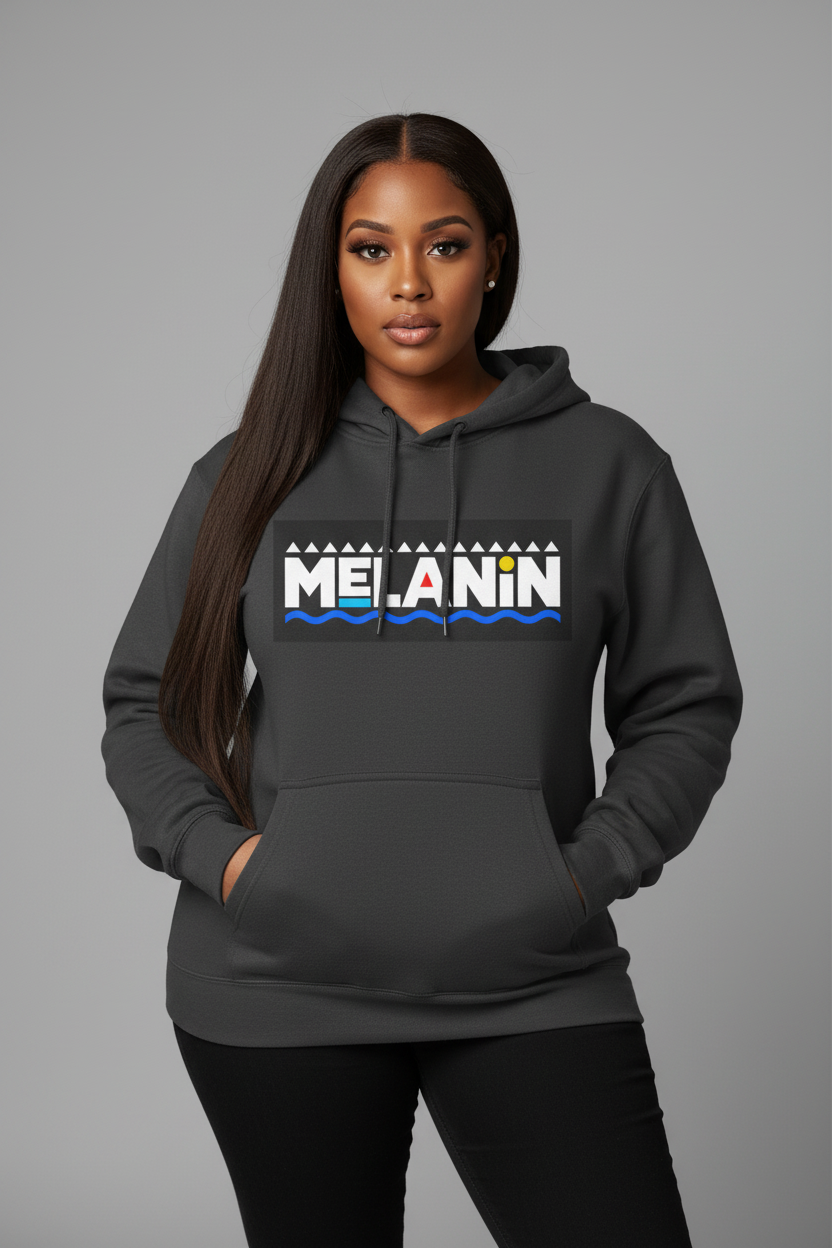 Melanin Text Unisex Graphic Hoodie