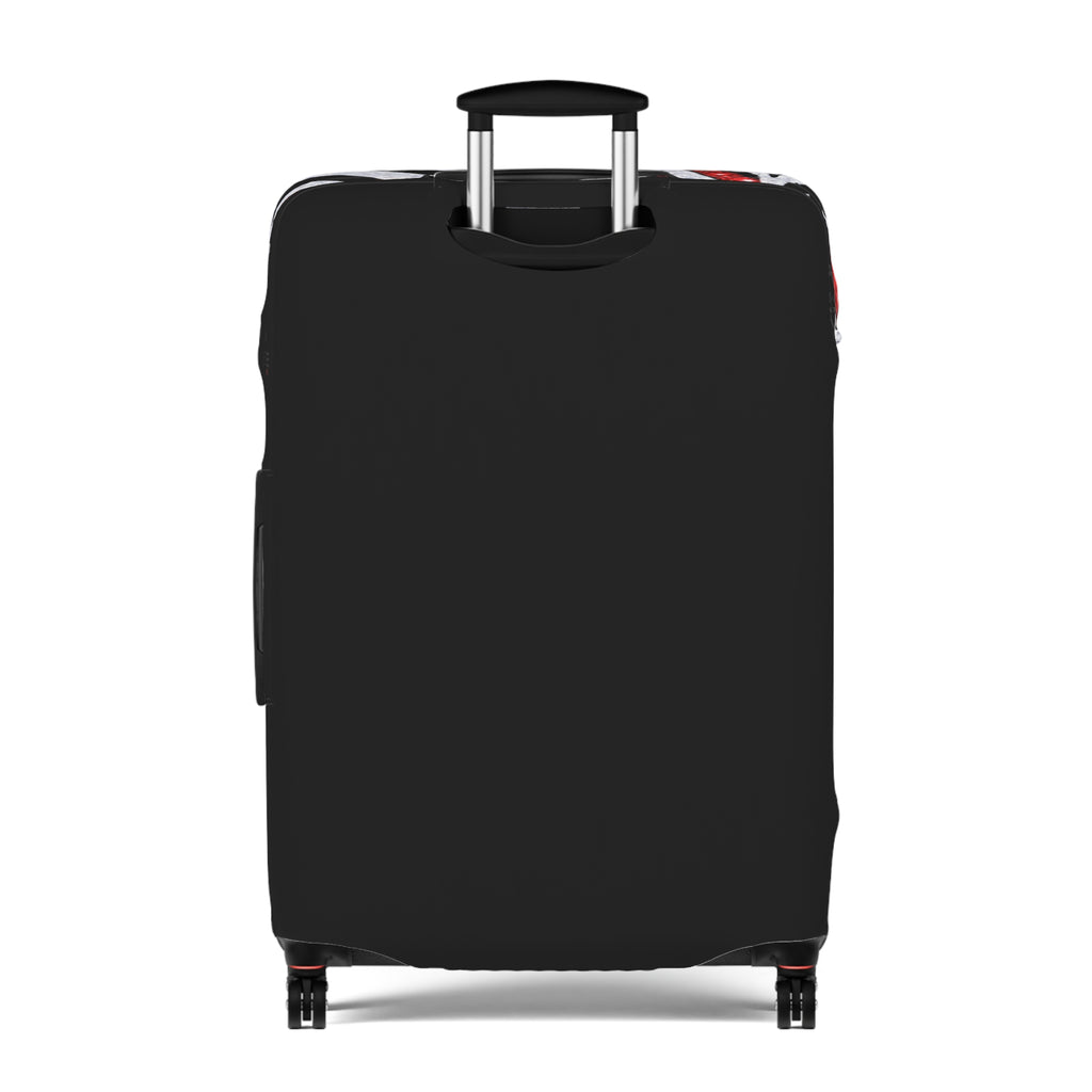 Red Zebra Print Luggage Cover