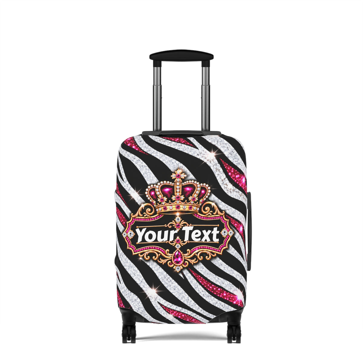 Pink Zebra Print Luggage Cover