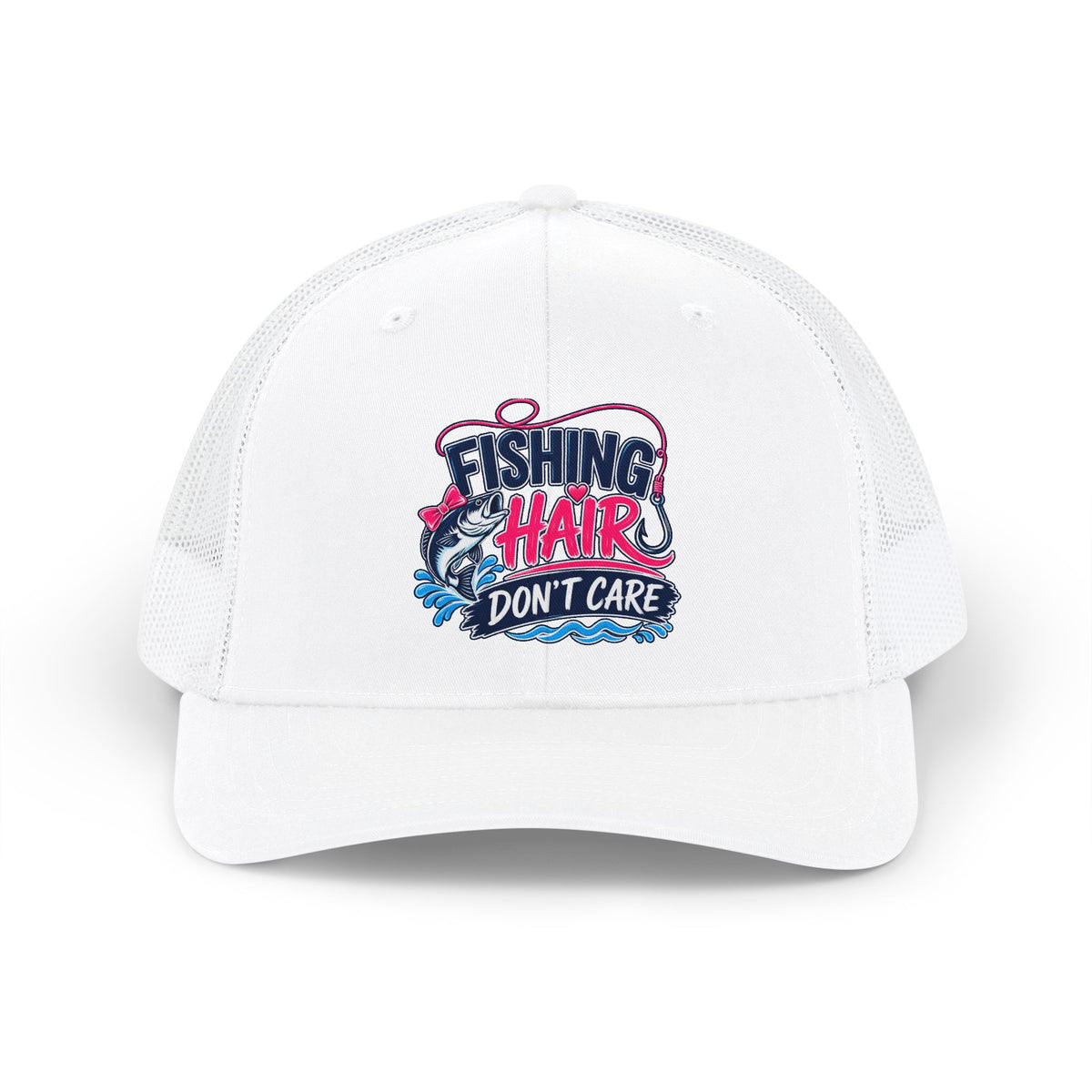Fishing Hair Don't Care Snapback Cap | Trucker Hat, Fishing Design