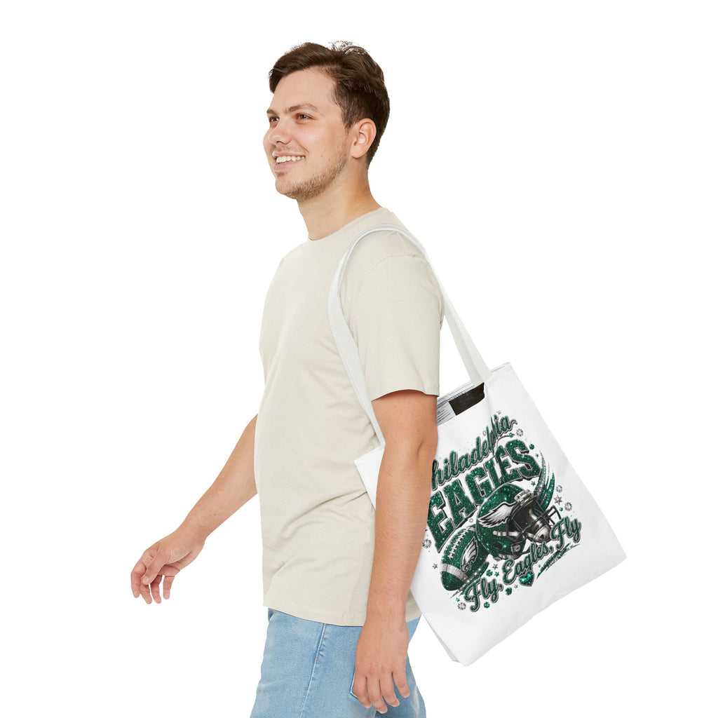 Philadelphia Eagles Fan Girl Tote Bag — Fly Eagles Fly Graphic Tote