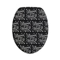 Because I’m Worth It Black Bath Mat Set — 3-Piece Affirmation Bathroom Rugs