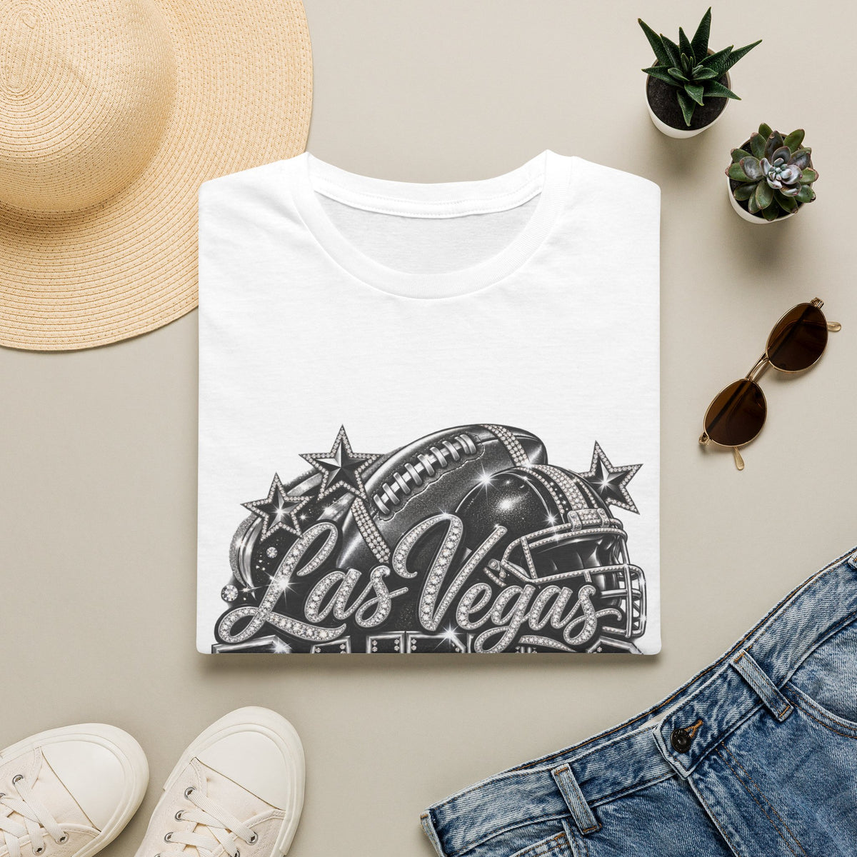 Las Vegas Raiders  Fan Girl Football T-Shirt