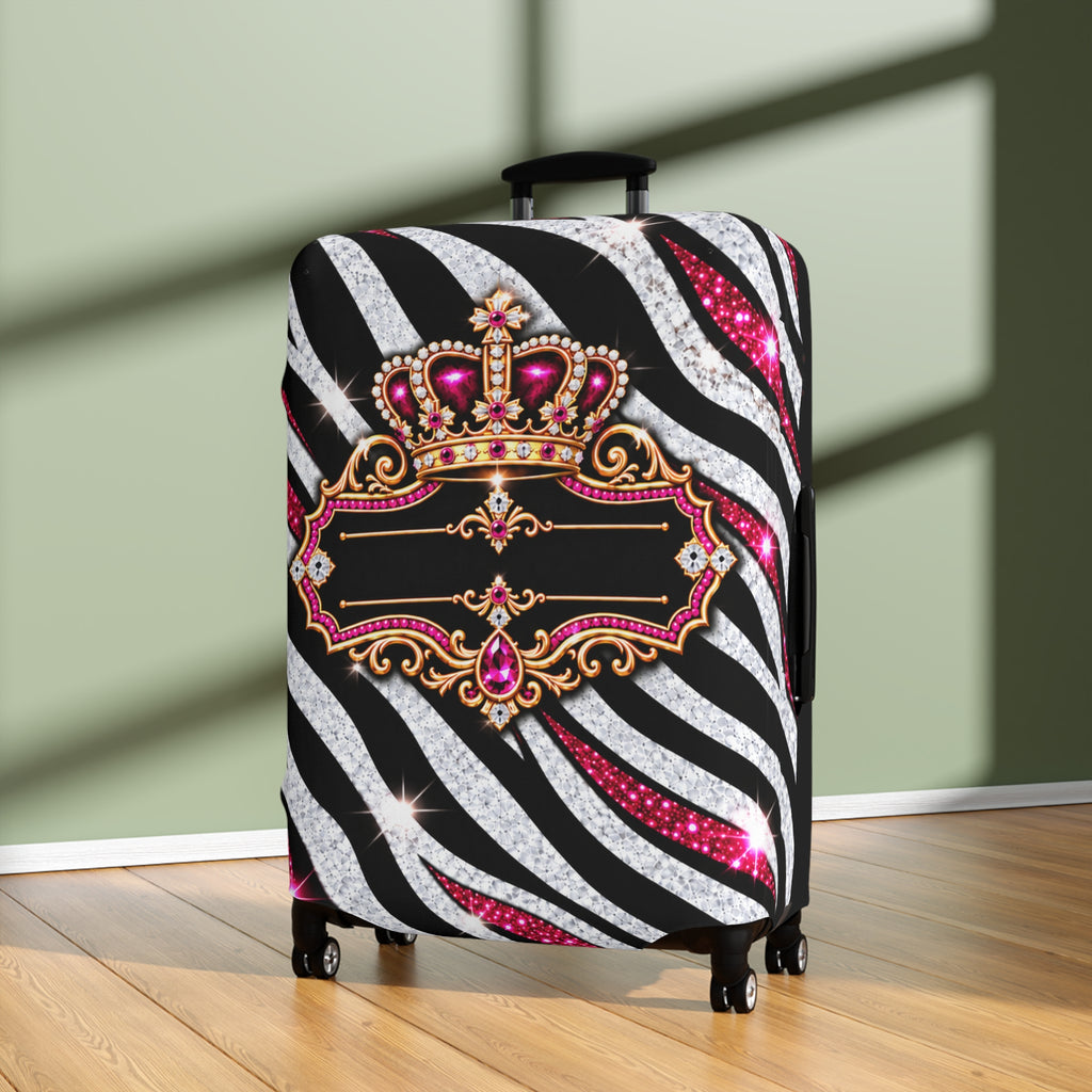 Pink Zebra Print Luggage Cover