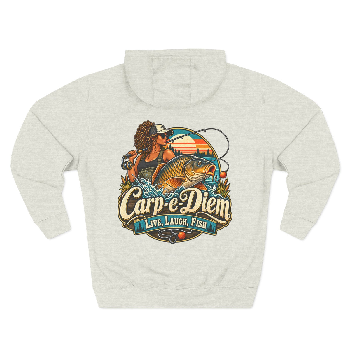Carp-e-Diem Live Laugh Fish Fishing Hoodie