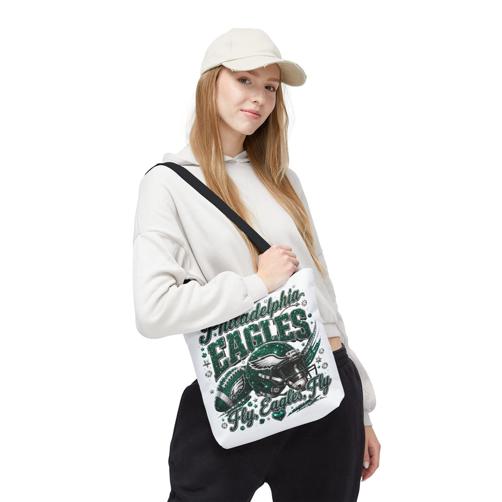 Philadelphia Eagles Fan Girl Tote Bag — Fly Eagles Fly Graphic Tote