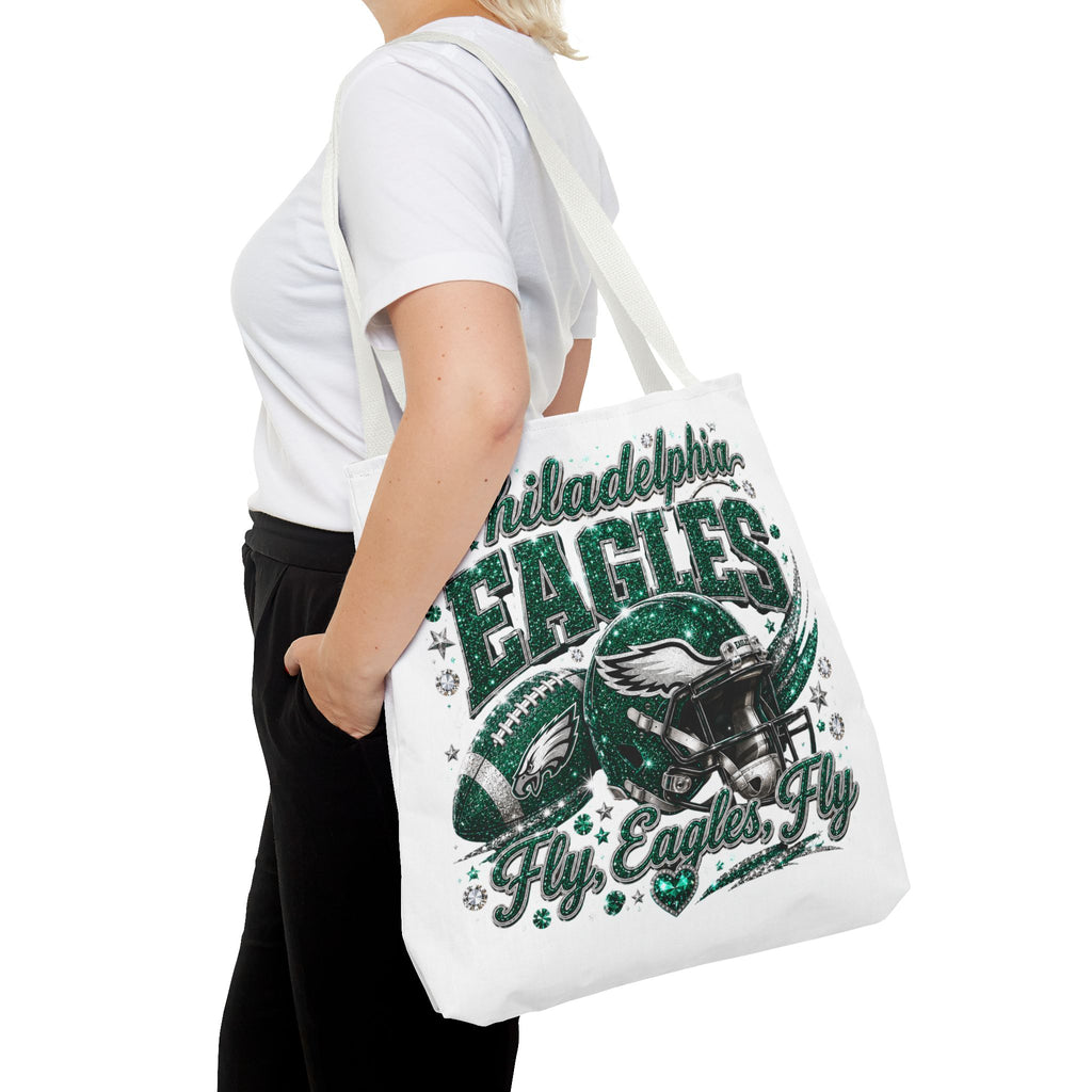 Philadelphia Eagles Fan Girl Tote Bag — Fly Eagles Fly Graphic Tote