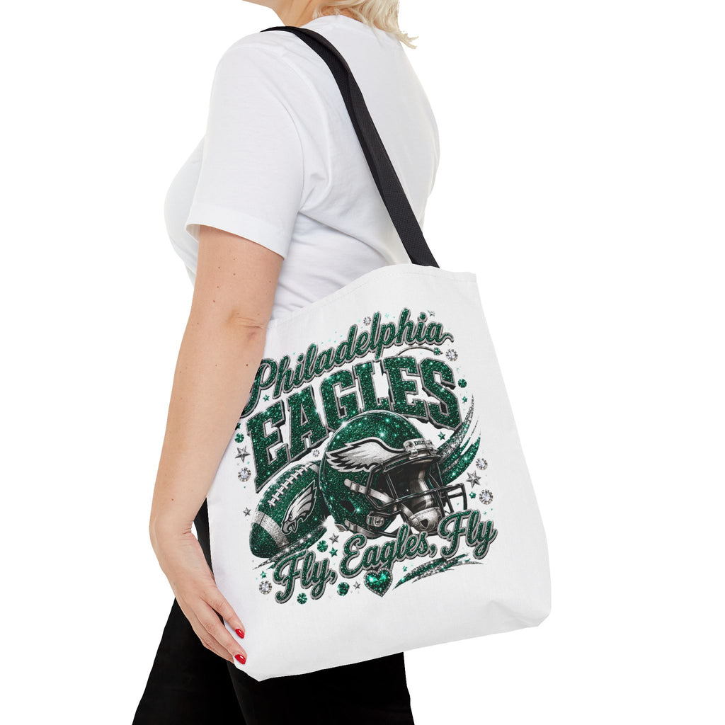 Philadelphia Eagles Fan Girl Tote Bag — Fly Eagles Fly Graphic Tote