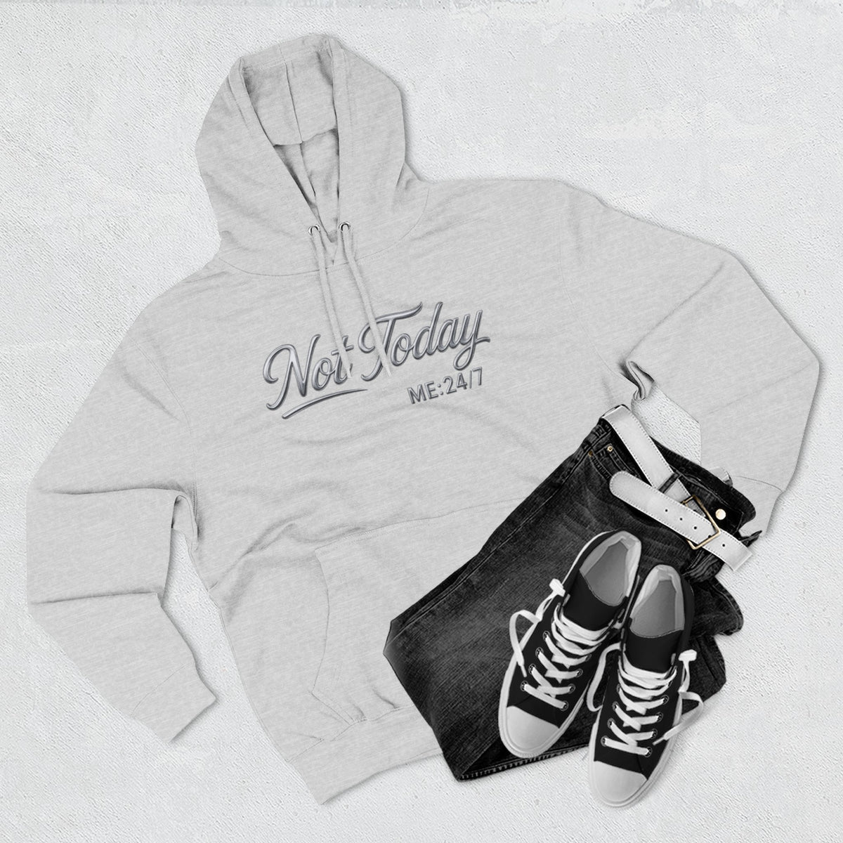Not Today Script Hoodie | Casual Slogan Pullover