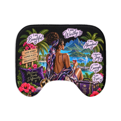 Affirmation Bath Mat Set — Woman Tropical 3-Piece Bathroom Rug