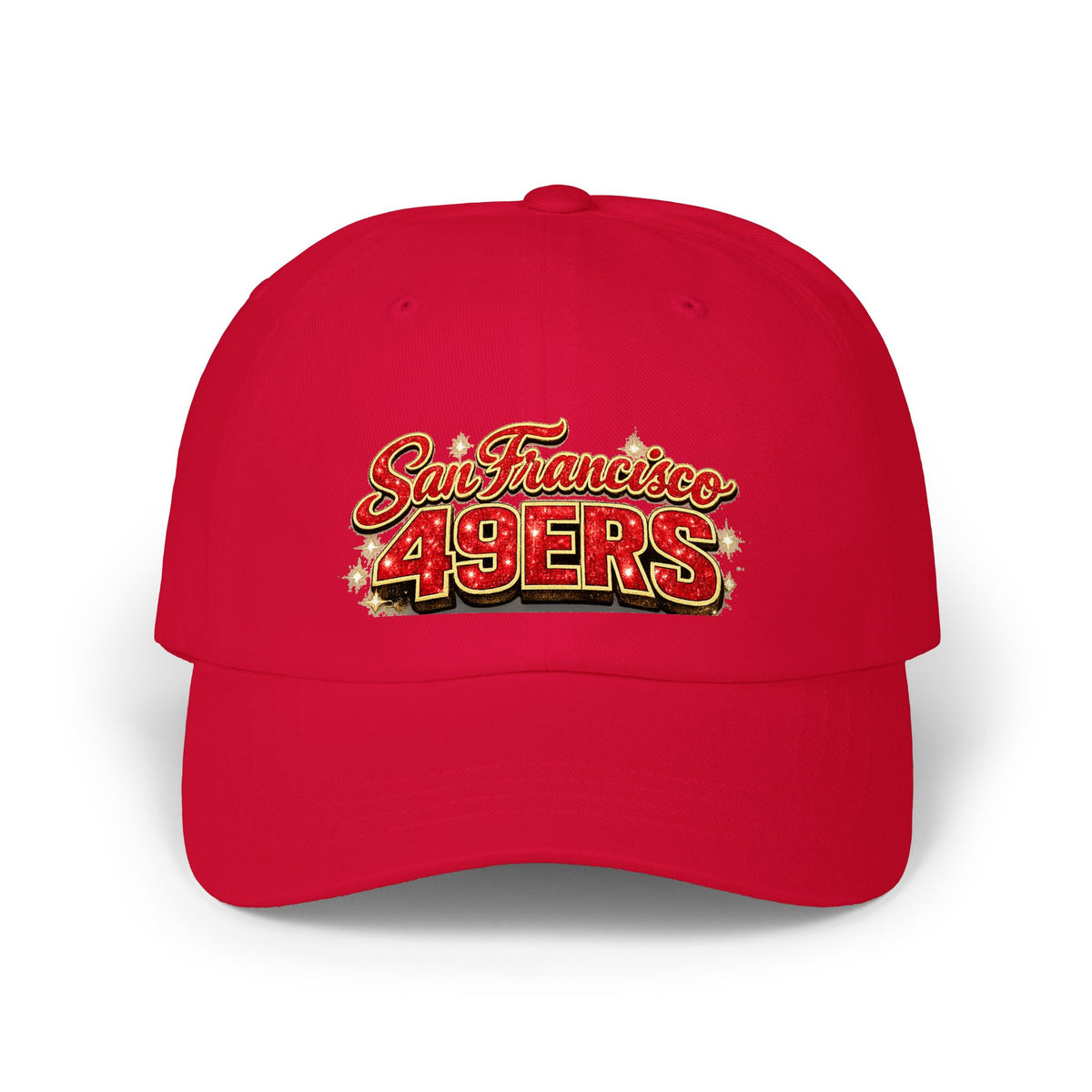 San Francisco 49ers Fan Girl Dad Cap — Vintage Script Sports Baseball Hat