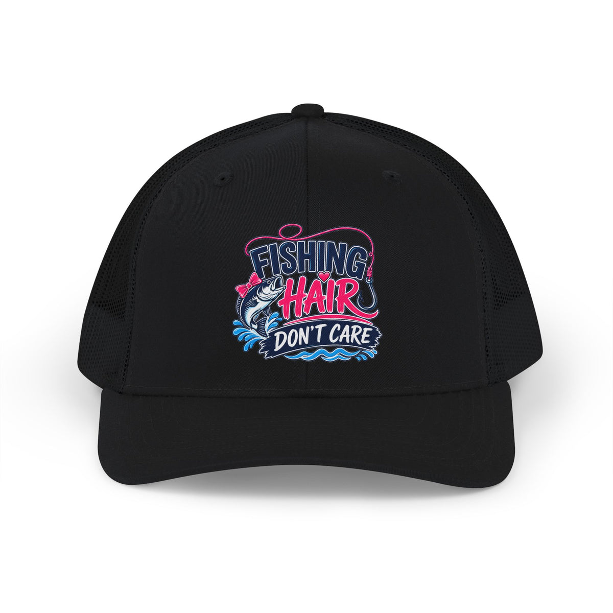 Fishing Hair Don't Care Snapback Cap | Trucker Hat, Fishing Design