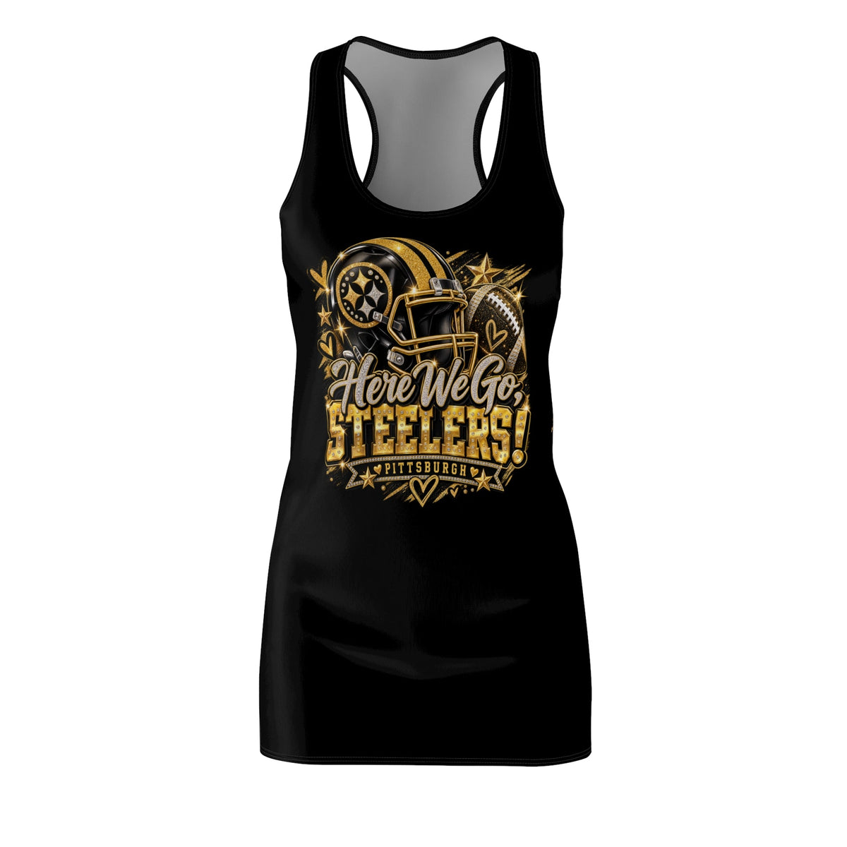 Here We Go Steelers Fan Girl Racerback Dress