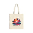 San Diego Sunset Palm Tote — Canvas Beach Bag