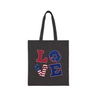 Patriotic LOVE Tote Bag | American Flag Heart Fourth of July