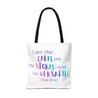 Versatile ‘Calm and Storm’ Watercolor Quote Tote Bag