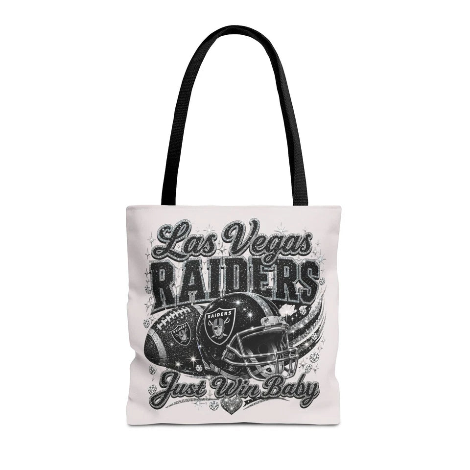 Las Vegas Raiders Fan Girl Just Win Baby Tote Bag